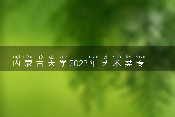 内蒙古大学2023年艺术类专业校考考试时间 什么时候考试