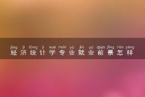 经济统计学专业就业前景怎样 工资一般是多少