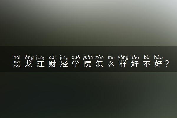 黑龙江财经学院怎么样好不好？附黑龙江财经学院最好的专业排名及王牌专业介绍