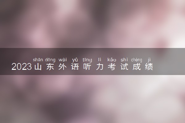 2023山东外语听力考试成绩查询-山东省学考成绩查询网站入口2023