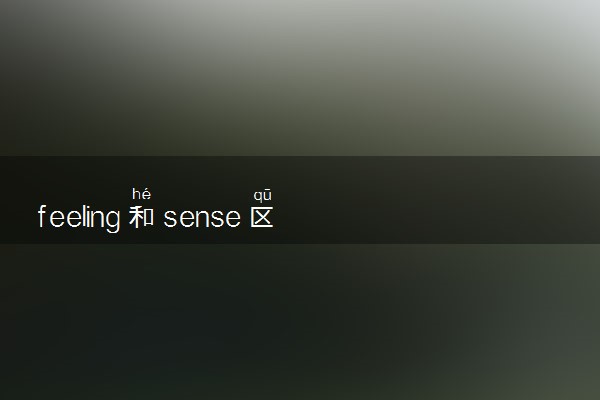 feeling和sense区别