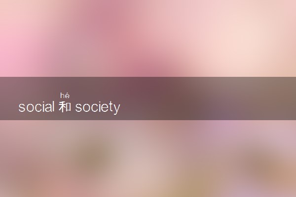 social和society的区别