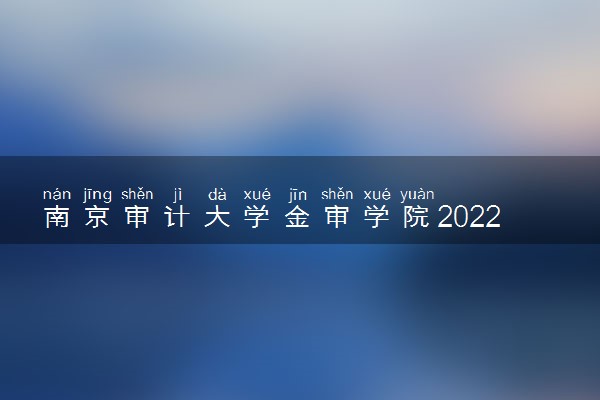 南京审计大学金审学院2022分数线是多少 各省录取最低位次