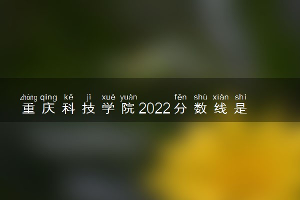 重庆科技学院2022分数线是多少 各省录取最低位次