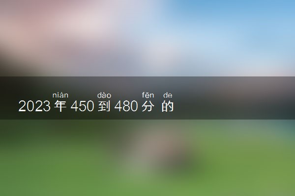 2023年450到480分的二本学校