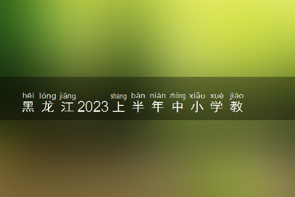 黑龙江2023上半年中小学教师资格考试面试报名费 收费标准是多少