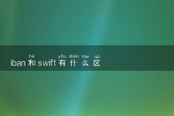 iban和swift有什么区别