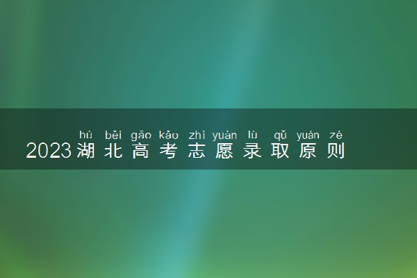 2023湖北高考志愿录取原则和顺序是什么