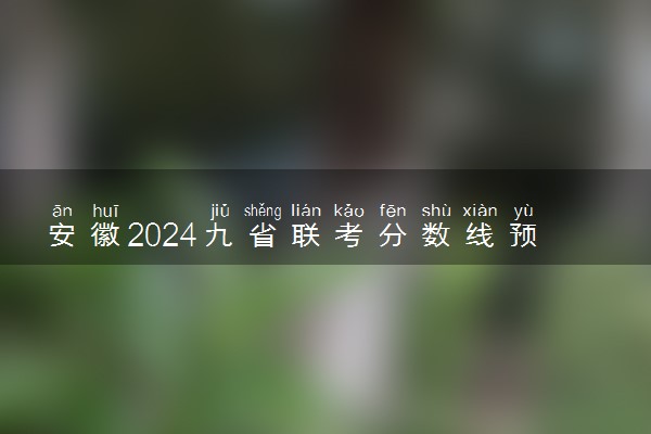 安徽2024九省联考分数线预测 大概多少分