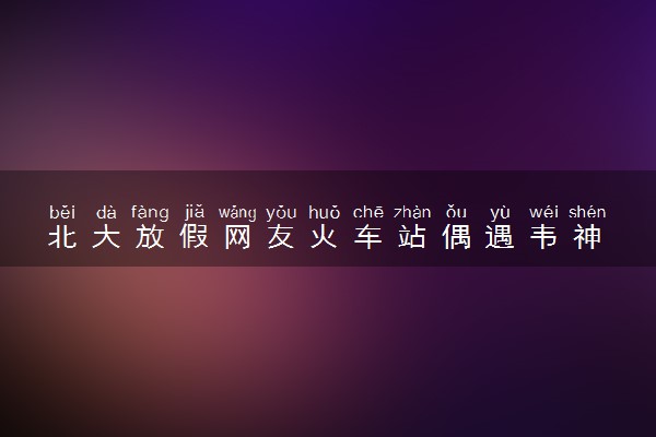 北大放假网友火车站偶遇韦神 具体是什么情况