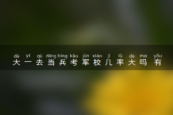 大一去当兵考军校几率大吗 有希望吗