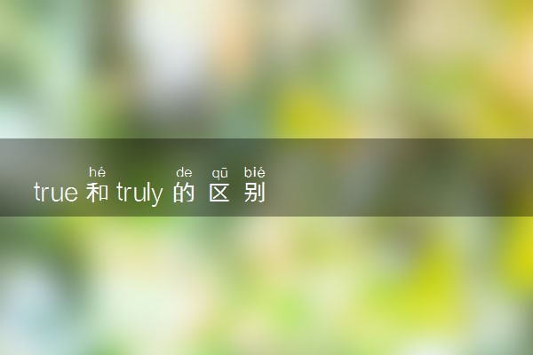 true和truly的区别