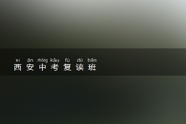 西安中考复读班