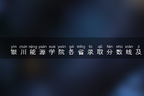 银川能源学院各省录取分数线及位次 投档最低分是多少(2024年高考参考)
