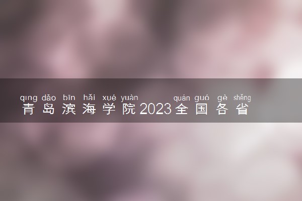 青岛滨海学院2023全国各省录取分数线及最低位次 高考多少分能上