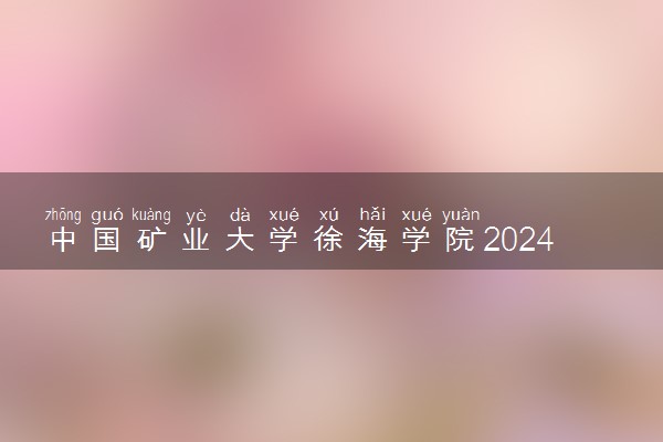 中国矿业大学徐海学院2024年录取分数线 各专业录取最低分及位次