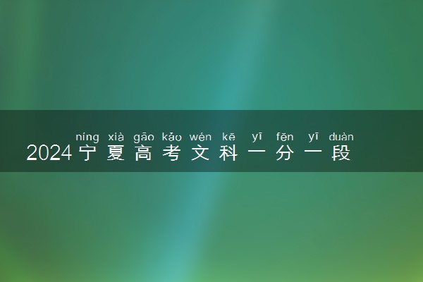 2024宁夏高考文科一分一段表汇总 成绩排名查询