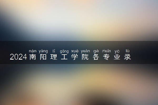 2024南阳理工学院各专业录取分数线及位次 各省录取最低分是多少