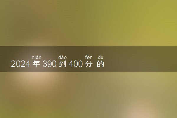 2024年390到400分的二本大学 哪些大学吃香