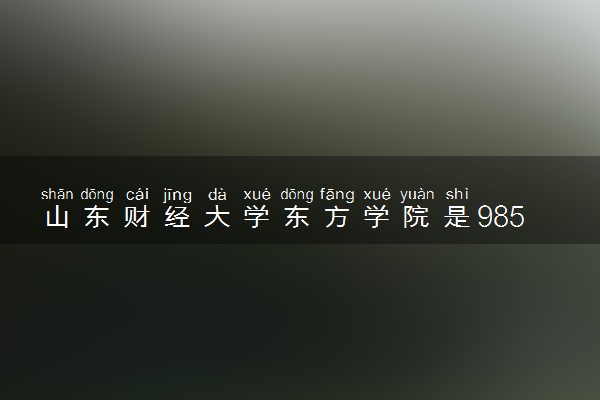 山东财经大学东方学院是985还是211 录取分数线是多少