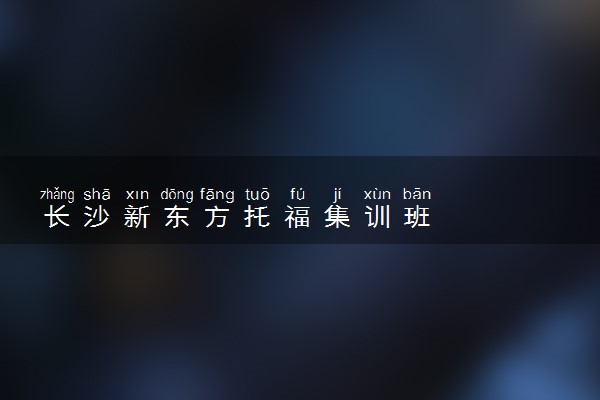 长沙新东方托福集训班