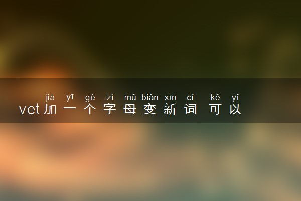 vet加一个字母变新词 可以加什么字母