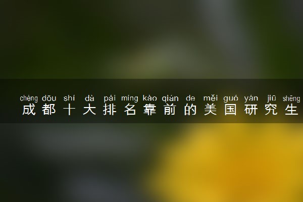 成都十大排名靠前的美国研究生留学申请咨询机构排行榜