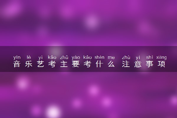 音乐艺考主要考什么 注意事项有哪些