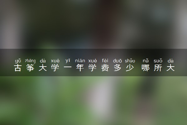 古筝大学一年学费多少 哪所大学值得报考