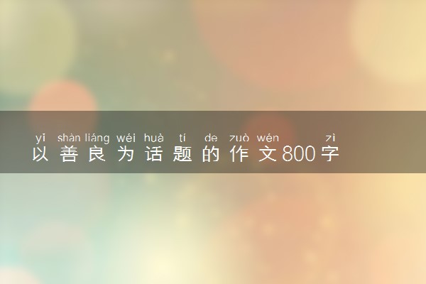 以善良为话题的作文800字 高分范文摘抄