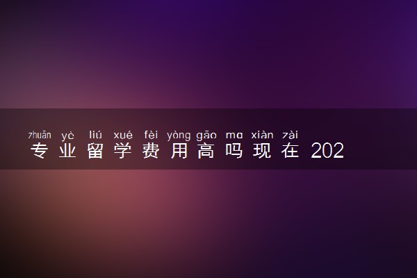 专业留学费用高吗现在 2024哪家机构好