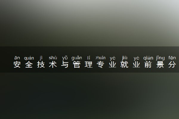 安全技术与管理专业就业前景分析 有哪些就业方向