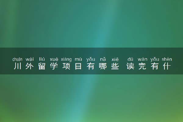 川外留学项目有哪些 读完有什么用