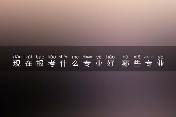 现在报考什么专业好 哪些专业热门且高薪