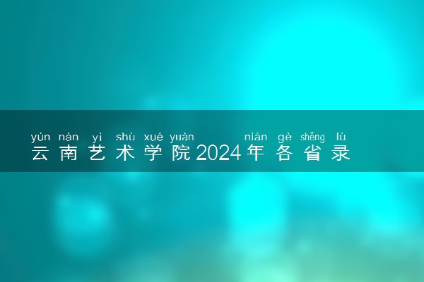 云南艺术学院2024年各省录取分数线 多少分能考上