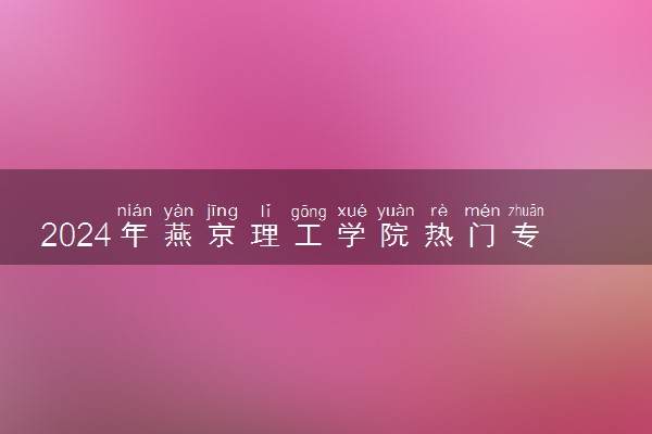 2024年燕京理工学院热门专业全国排名 有哪些专业比较好