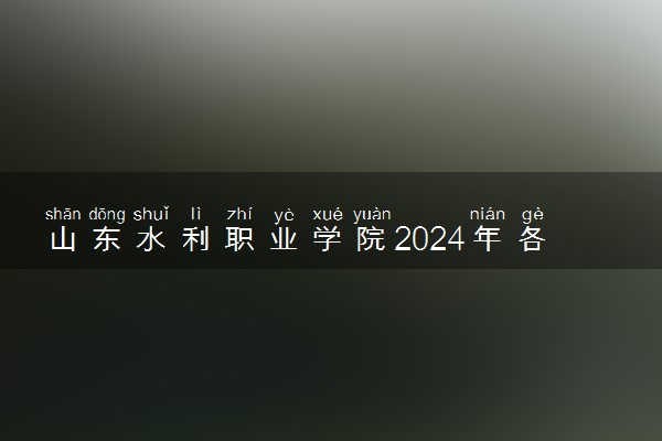 山东水利职业学院2024年各省录取分数线 多少分能考上