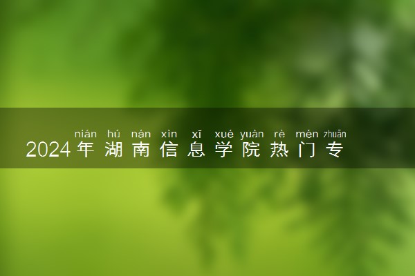 2024年湖南信息学院热门专业全国排名 有哪些专业比较好