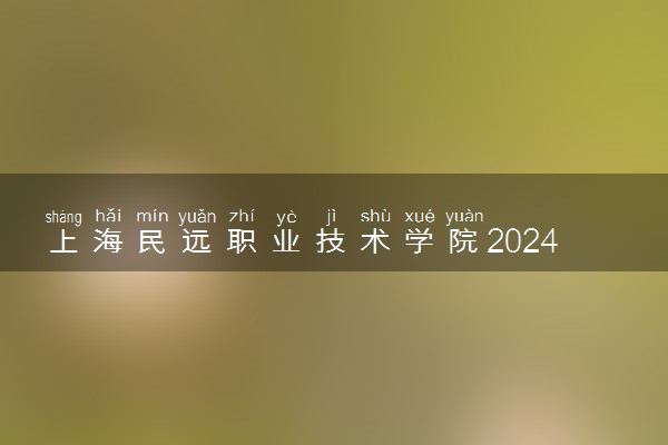 上海民远职业技术学院2024年各省录取分数线 多少分能考上