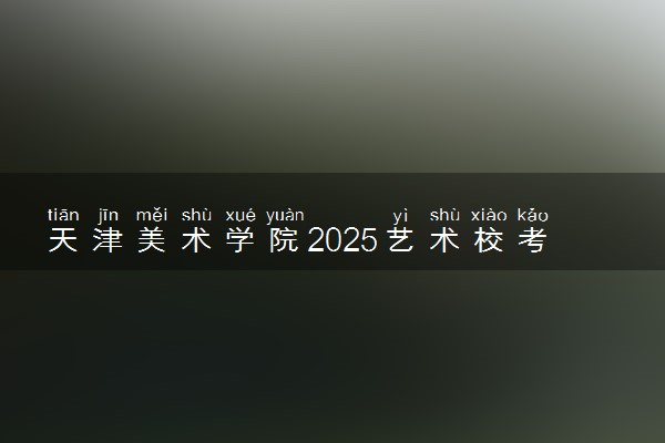 天津美术学院2025艺术校考成绩查询时间及入口 几号公布成绩