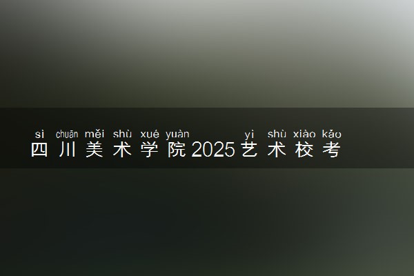 四川美术学院2025艺术校考成绩查询时间及入口 几号公布成绩