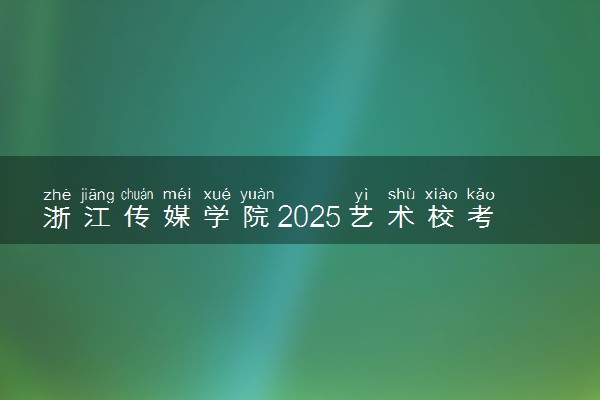 浙江传媒学院2025艺术校考成绩查询时间及入口 几号公布成绩