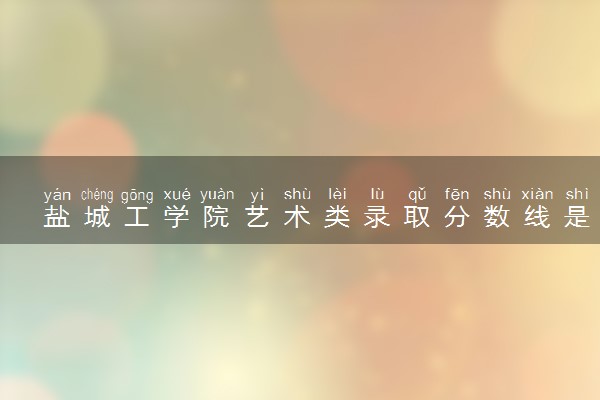 盐城工学院艺术类录取分数线是多少 各省分数整理
