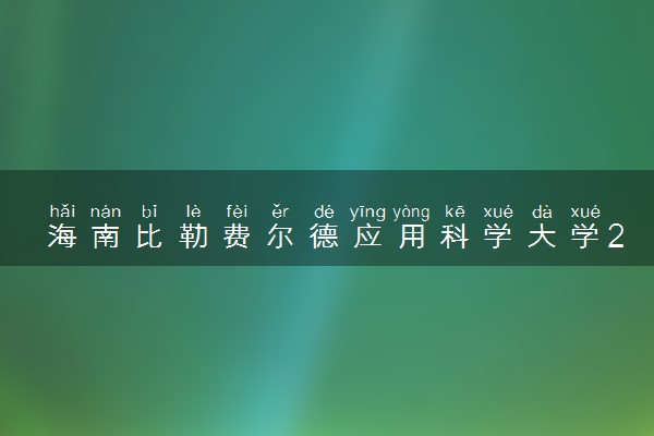 海南比勒费尔德应用科学大学2025录取分数线整理 最低多少分可以考上