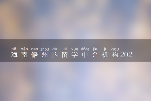 海南儋州的留学中介机构2025名单介绍