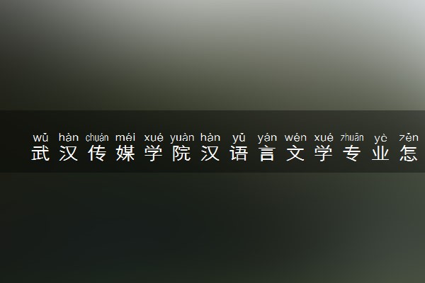 武汉传媒学院汉语言文学专业怎么样 录取分数线多少