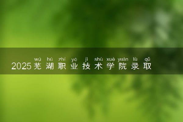 2025芜湖职业技术学院录取分数线是多少 各省最低分数线汇总