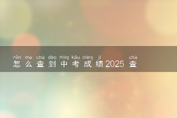 怎么查到中考成绩2025 查询注意事项有哪些