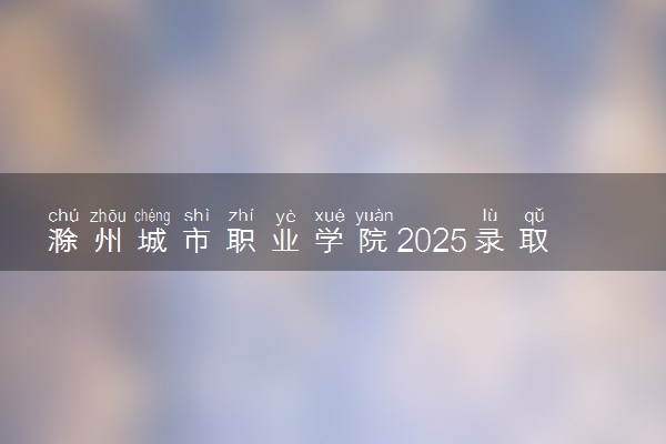 滁州城市职业学院2025录取分数线整理 最低多少分可以考上