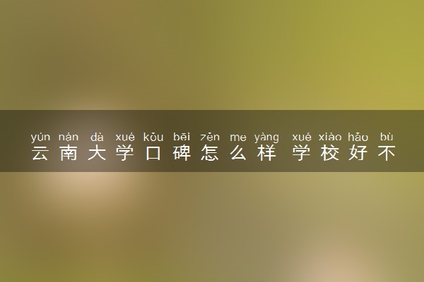 云南大学口碑怎么样 学校好不好